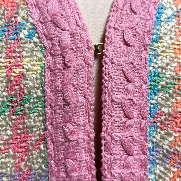 Edward Achour Paris Women’s Pink Multi Checkered Blazer Jacket Size 42 NEW - Picture 4 of 10